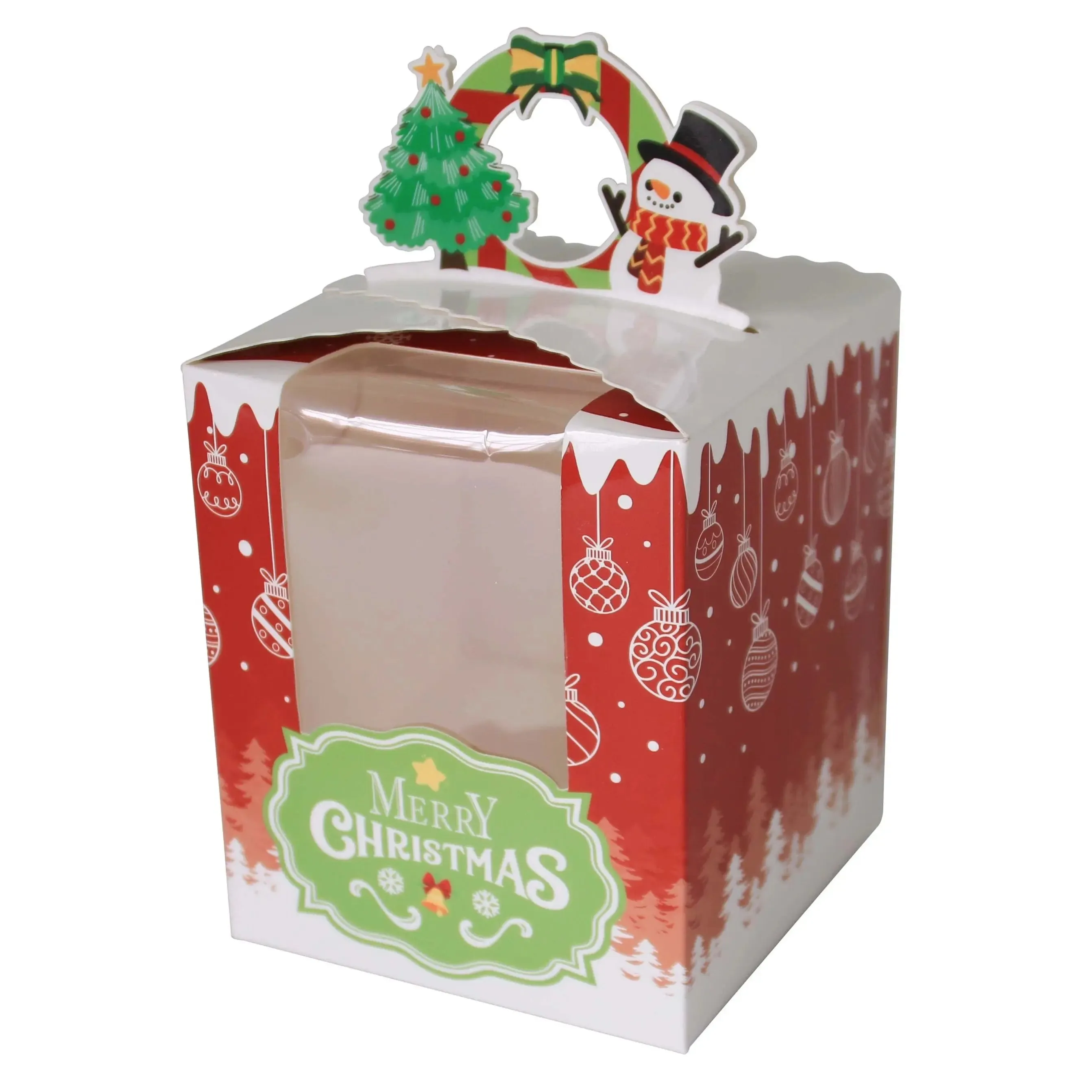 Christmas Red with clear window cookie Box x 12 pcs