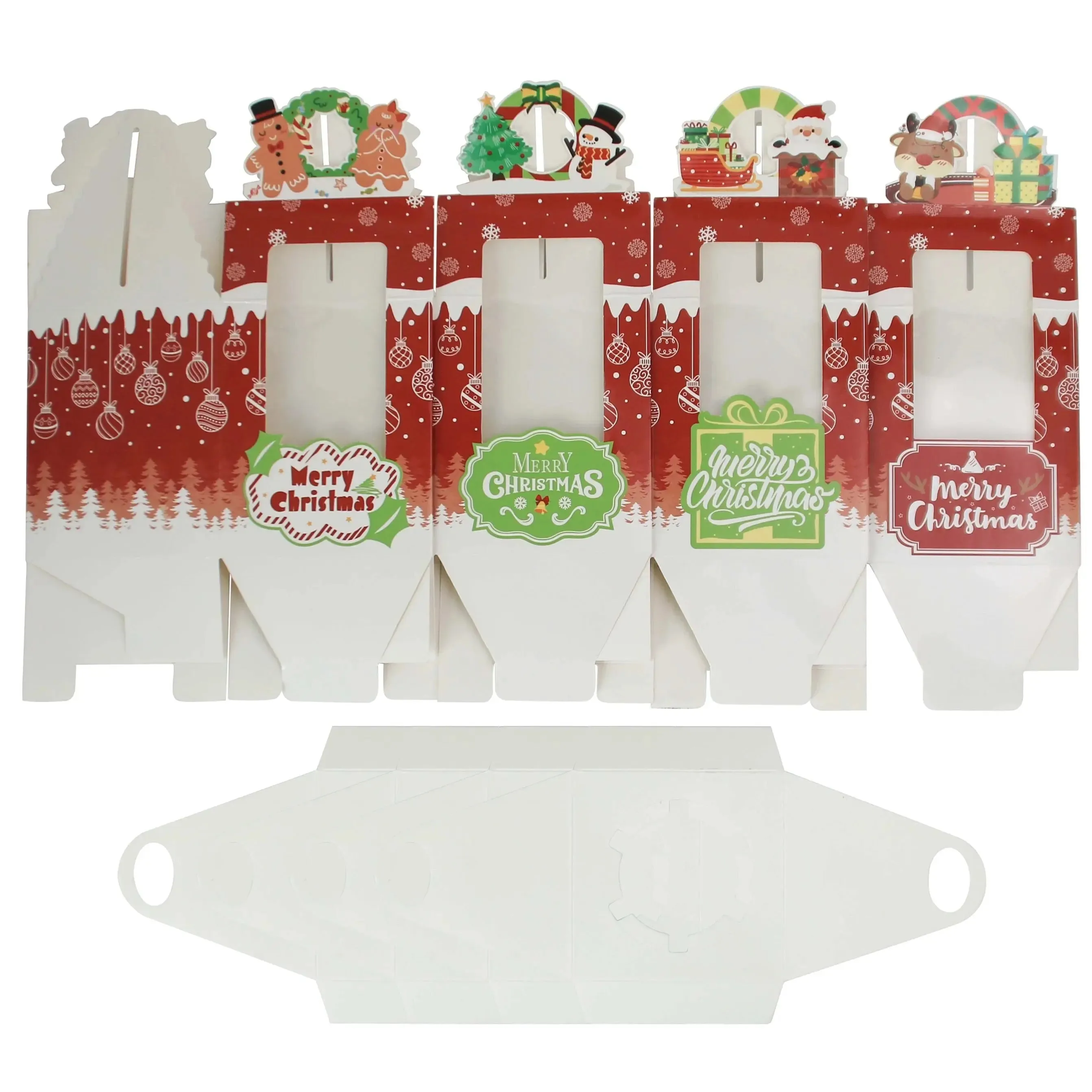 Christmas Red with clear window cookie Box x 12 pcs