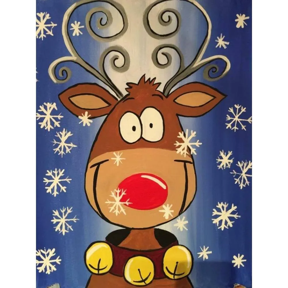 Christmas Sheep  - Full Round Diamond - 30x40CM