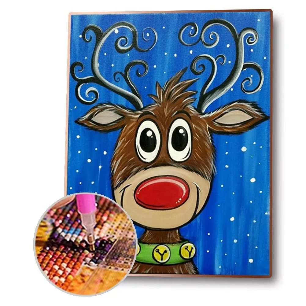 Christmas Sheep  - Full Round Diamond - 30x40CM