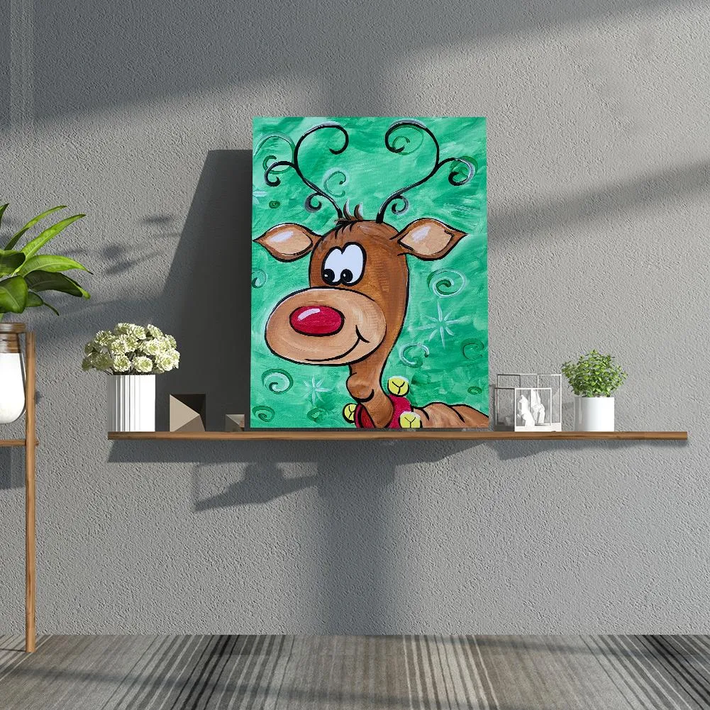 Christmas Sheep  - Full Round Diamond - 30x40CM