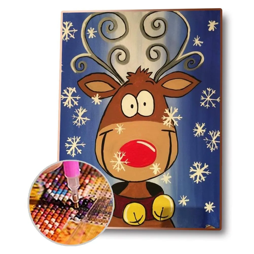 Christmas Sheep  - Full Round Diamond - 30x40CM