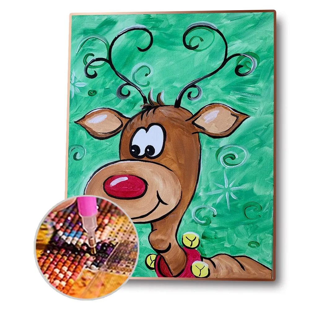 Christmas Sheep  - Full Round Diamond - 30x40CM