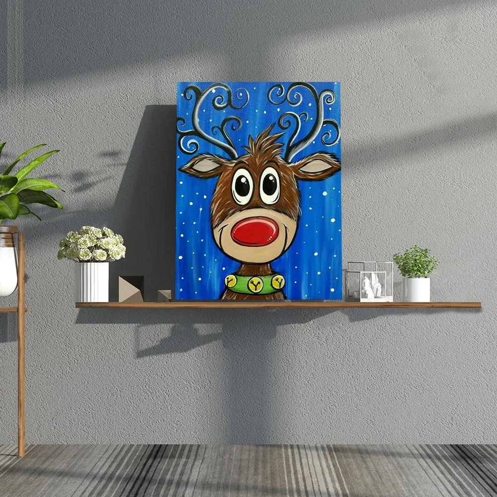 Christmas Sheep  - Full Round Diamond - 30x40CM