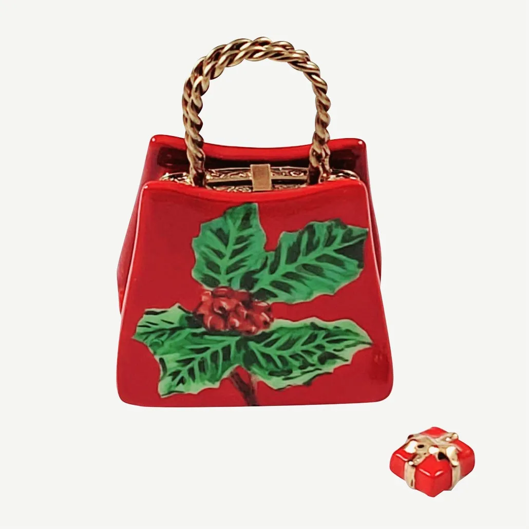 Christmas Shopping Bag w Removable Present