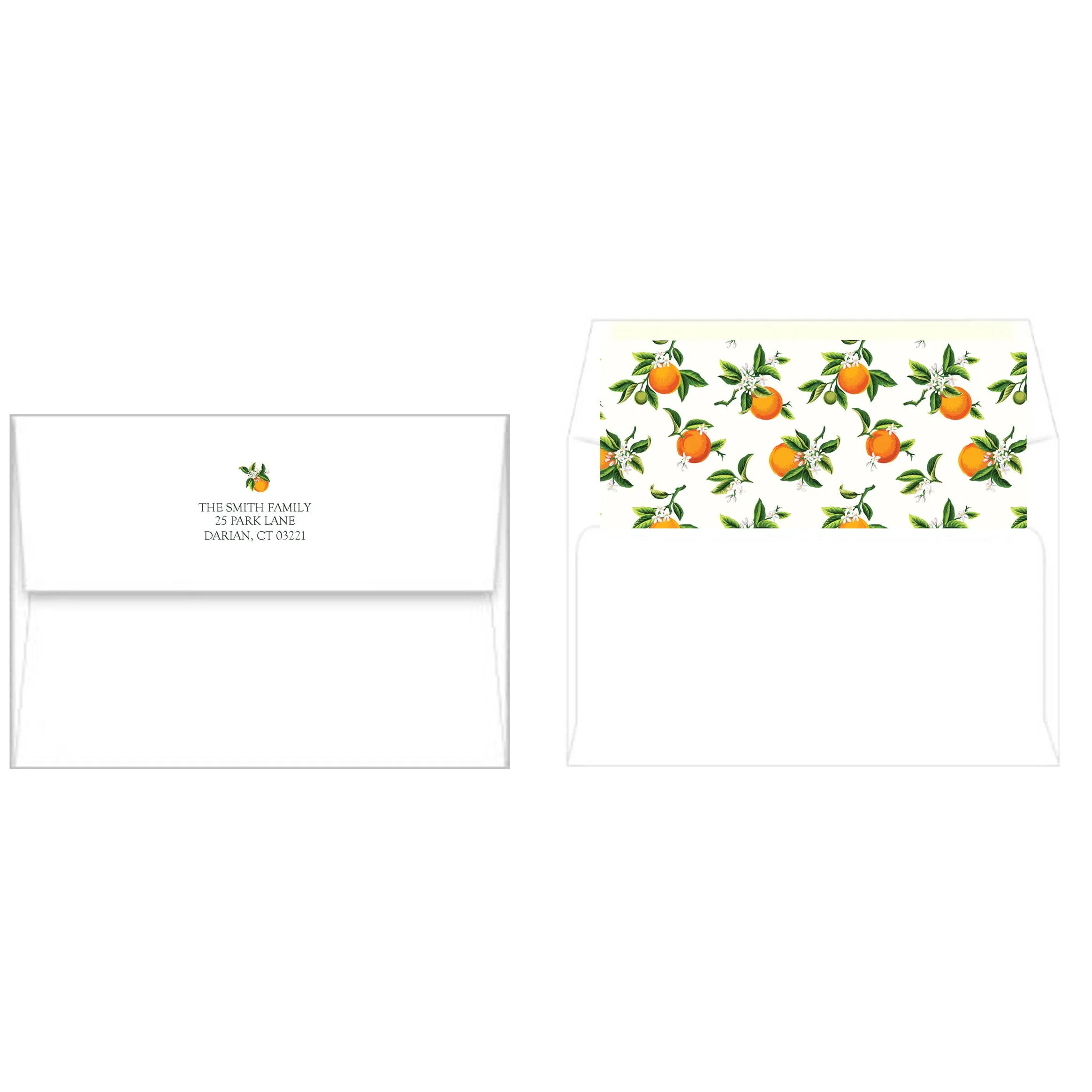 Citrus Border Holiday Photo Card