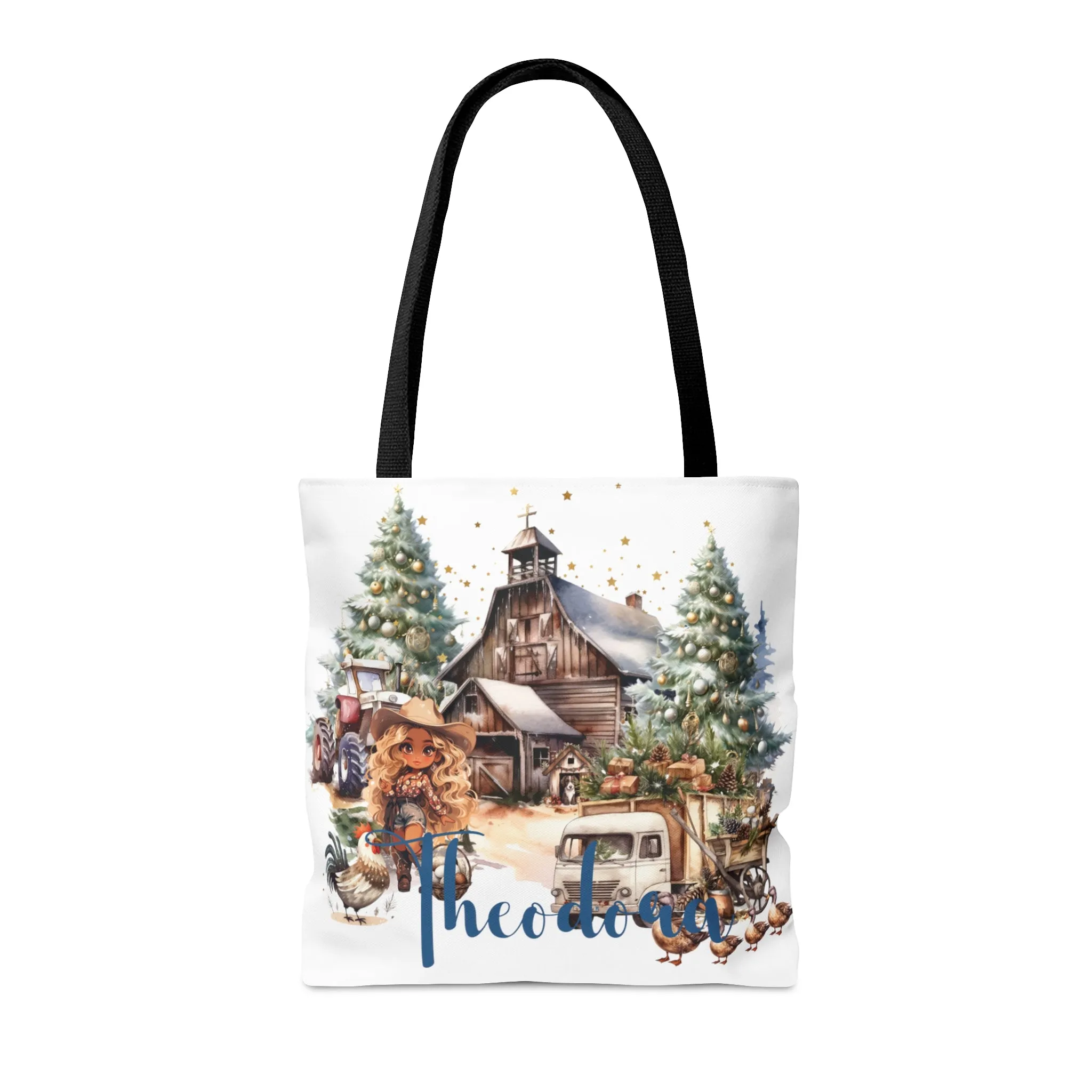 Country Christmas Personalised Tote Bag, Christmas bag, Christmas Tote Bag, Personalised/Non-Personalised