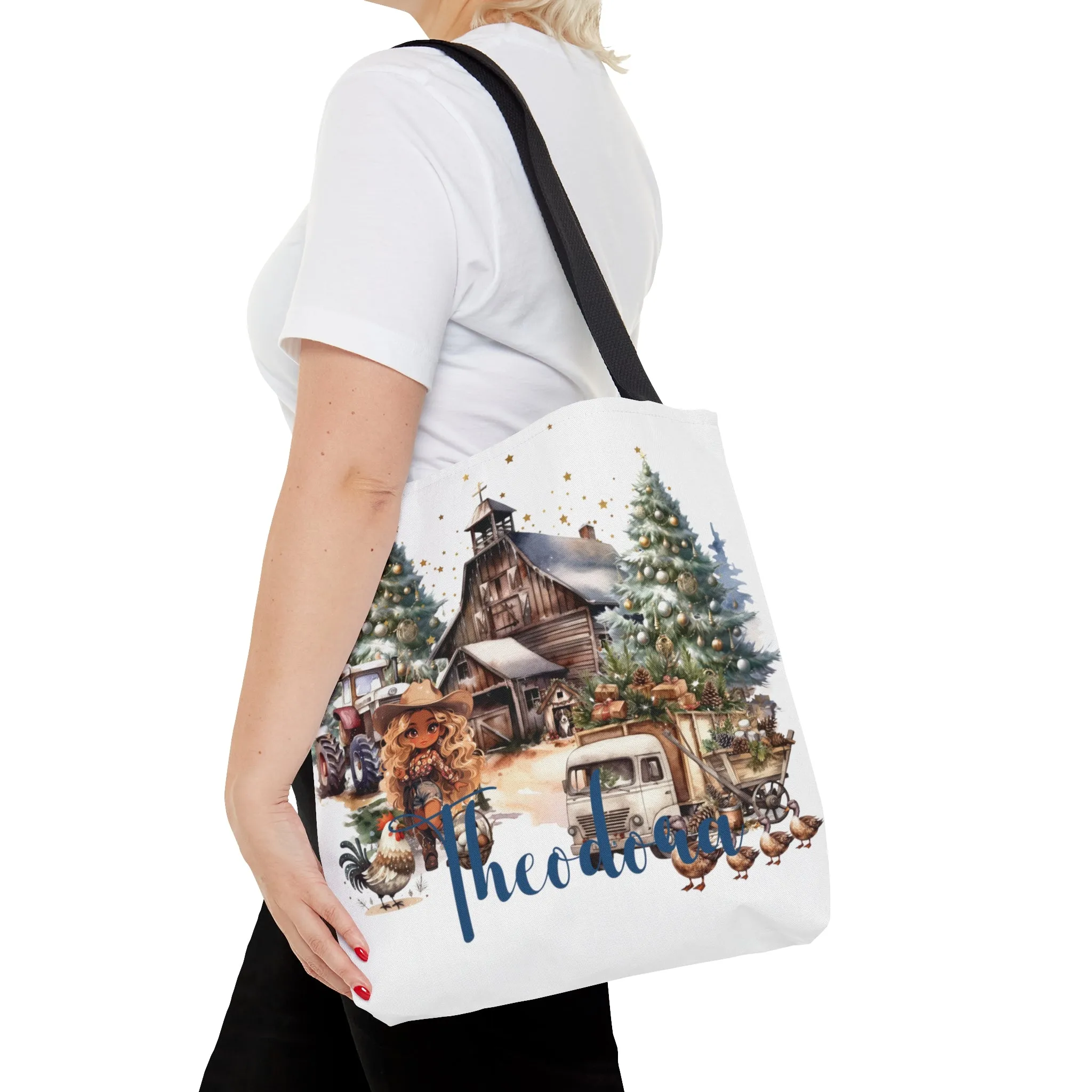 Country Christmas Personalised Tote Bag, Christmas bag, Christmas Tote Bag, Personalised/Non-Personalised