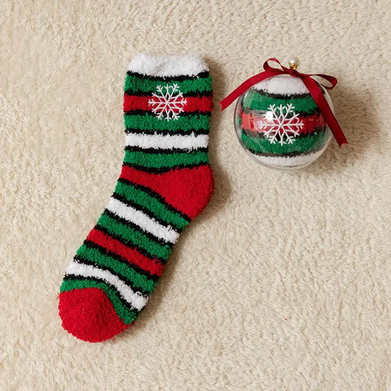 Creative Round Balls Gift Box With Christmas Socks