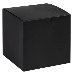 Cube Black Gift Tuck Top Boxes 36 Pack 4x4x4