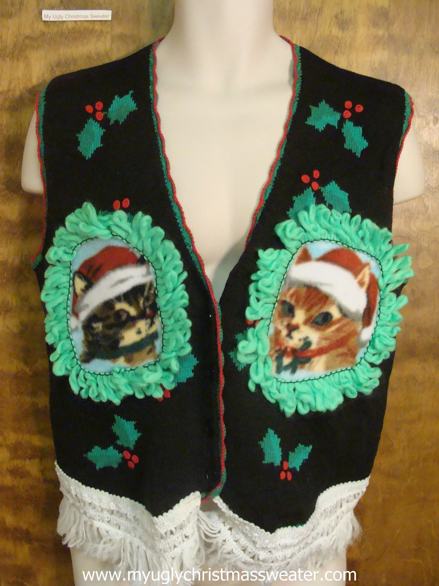 Cute Kittens Christmas Cat Ugly Sweater Vest