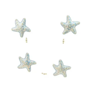 December Diamonds Ocean Mist Light Blue Sequin Starfish Garland