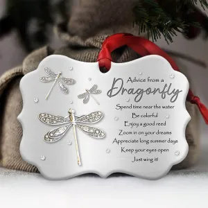 Dragonfly Advice Ornament - Christmas Ornament - Ciaocustom