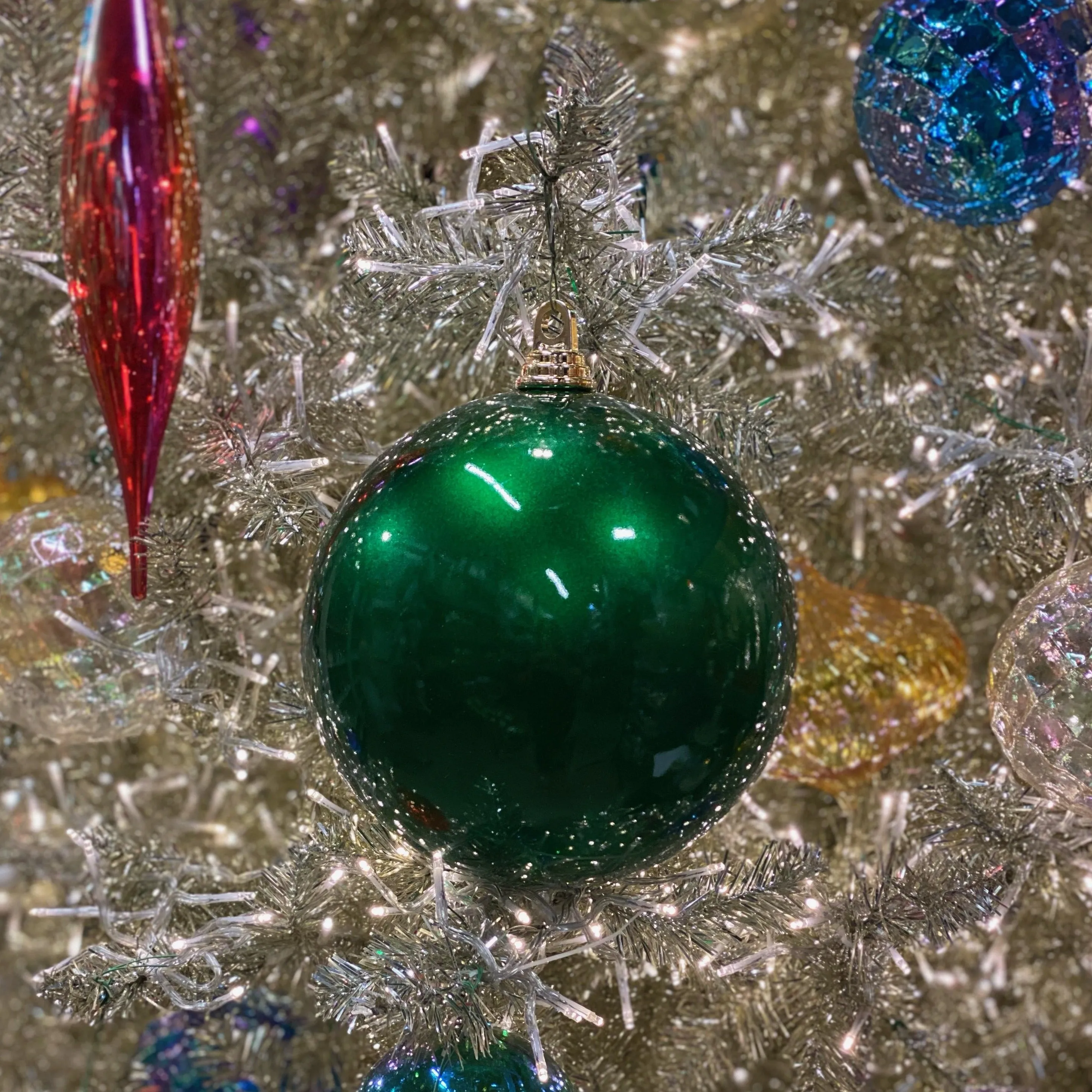 Emerald Green Shiny Ball Ornament, 8"