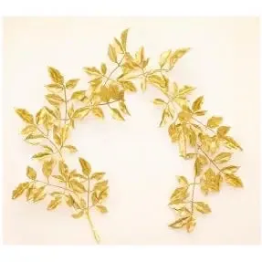 Enchante Gold Glitter Leaf Garland 115cm