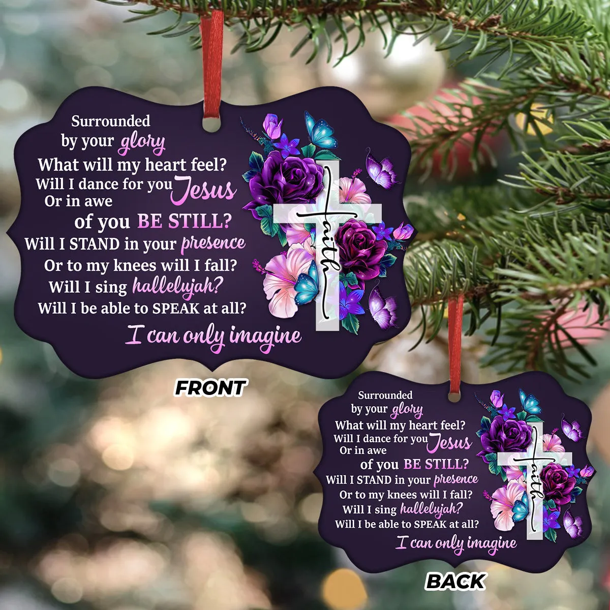 Faith Surrounded By Your Glory Ornament - Christmas Ornament - Ciaocustom