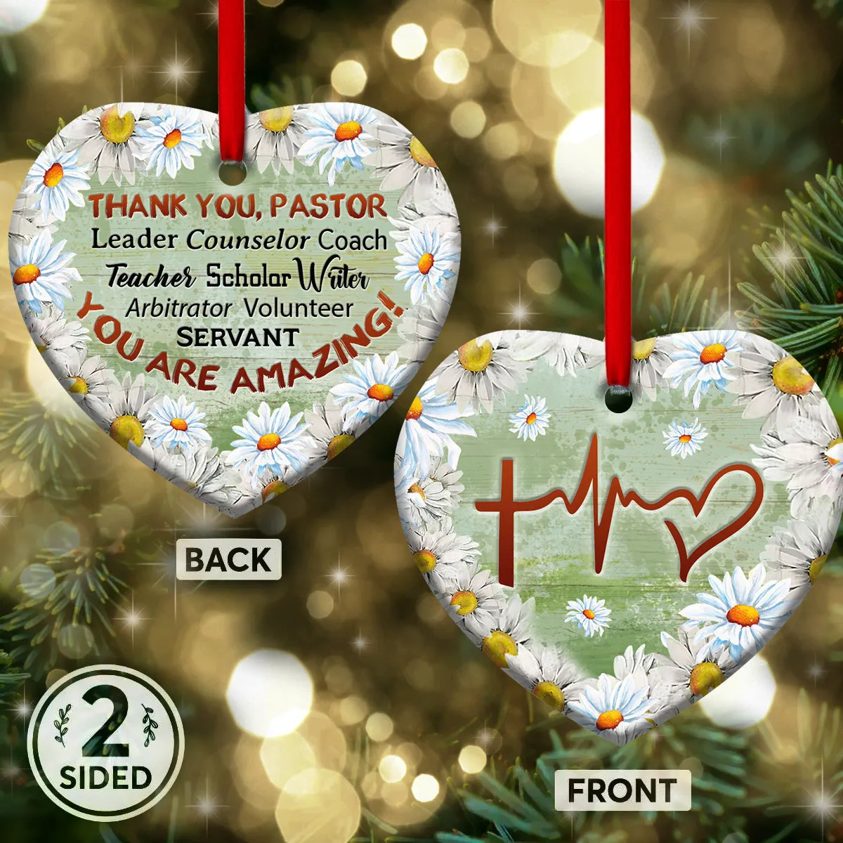 Faith Tor You Are Amazing Heart Ornament - Christmas Ornament - Ciaocustom