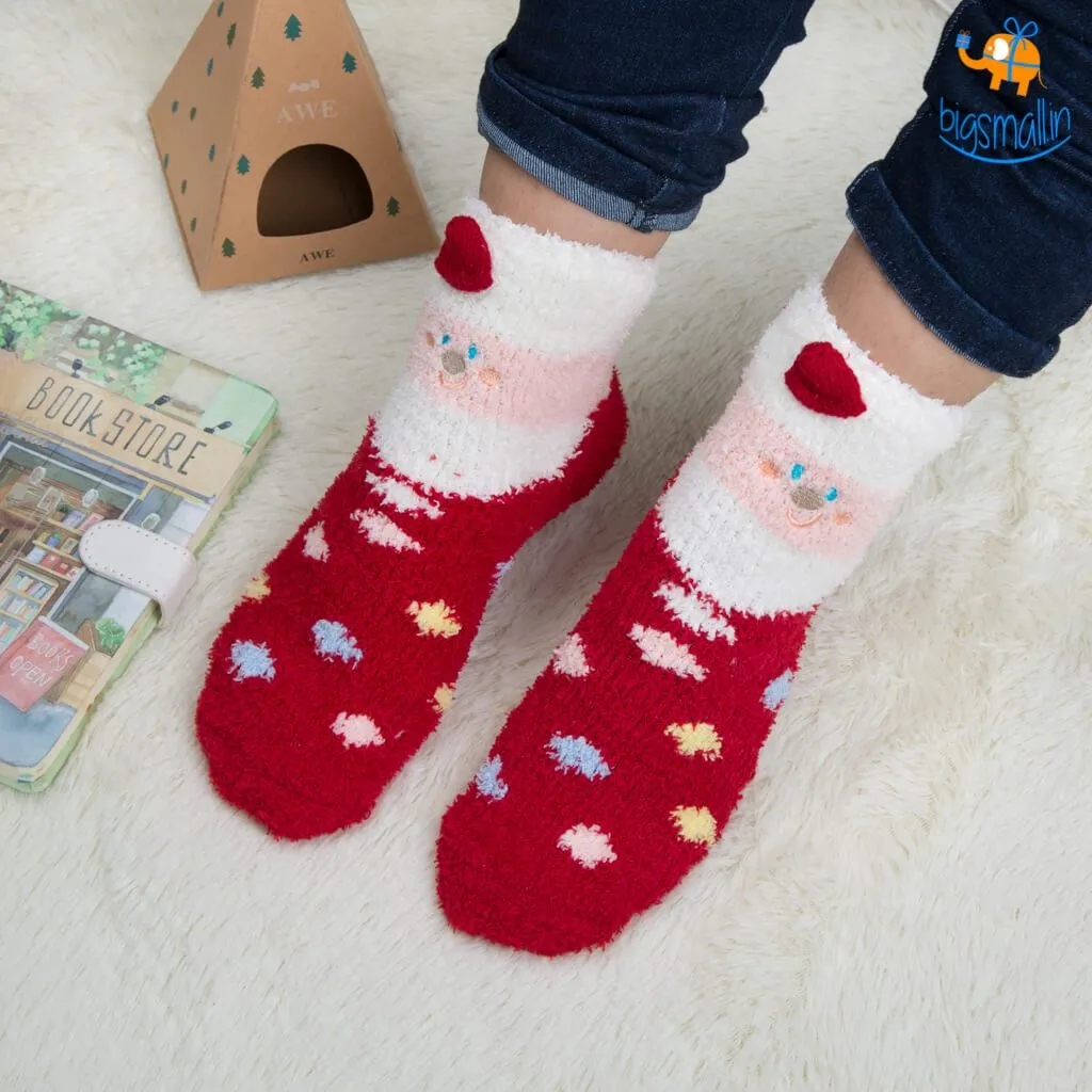 Fluffy Christmas Socks