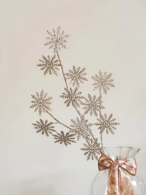 Glittered Snowflake Stem