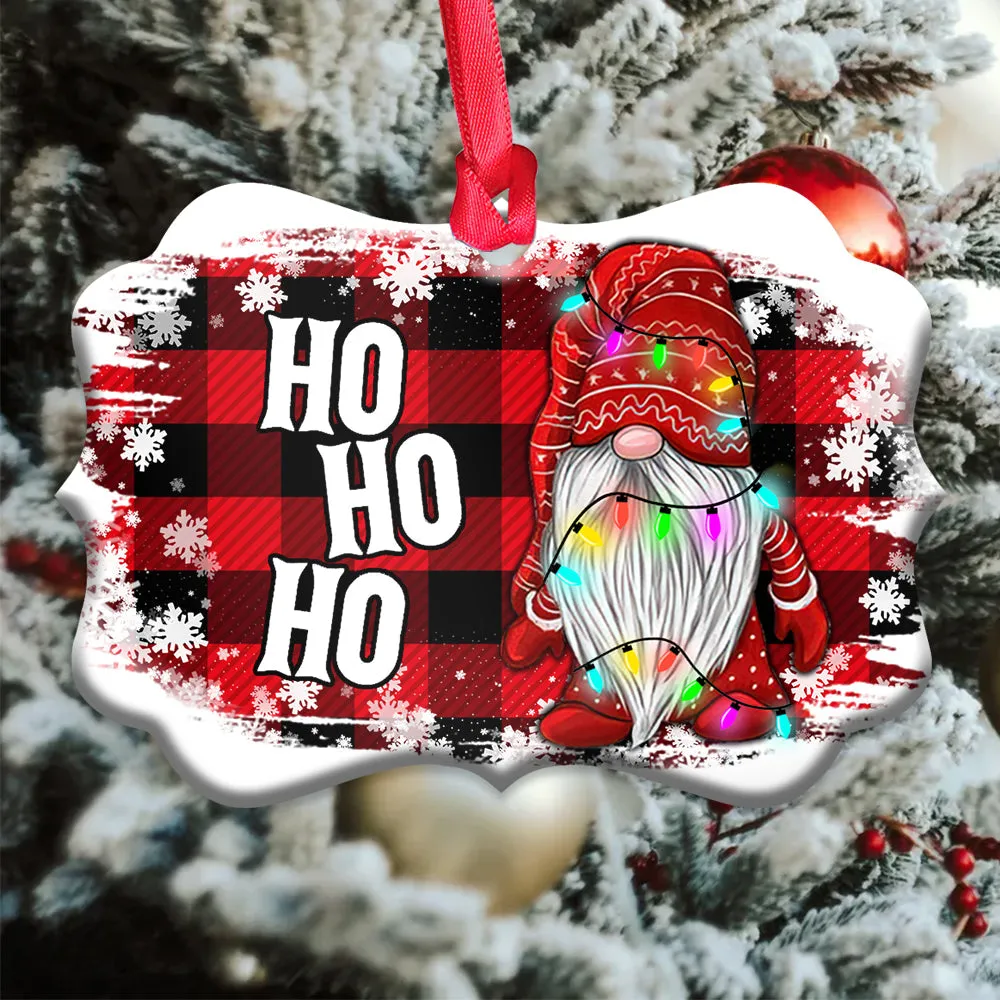 Gnome Christmas Ho Ho Ho Ornament - Christmas Ornament - Ciaocustom