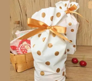 Gold dots Candy plastic bakery candy / cookie  bags