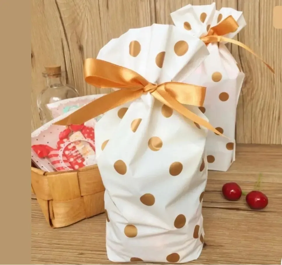 Gold dots Candy plastic bakery candy / cookie  bags