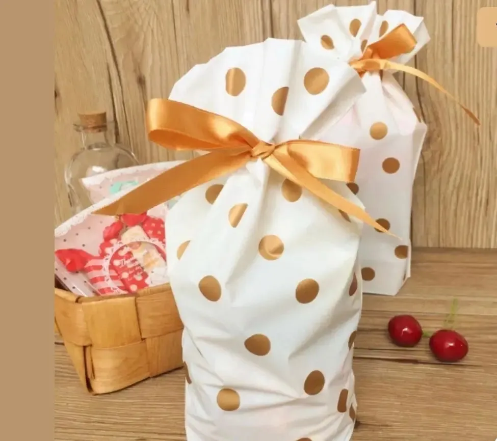 Gold dots Candy plastic bakery candy / cookie  bags