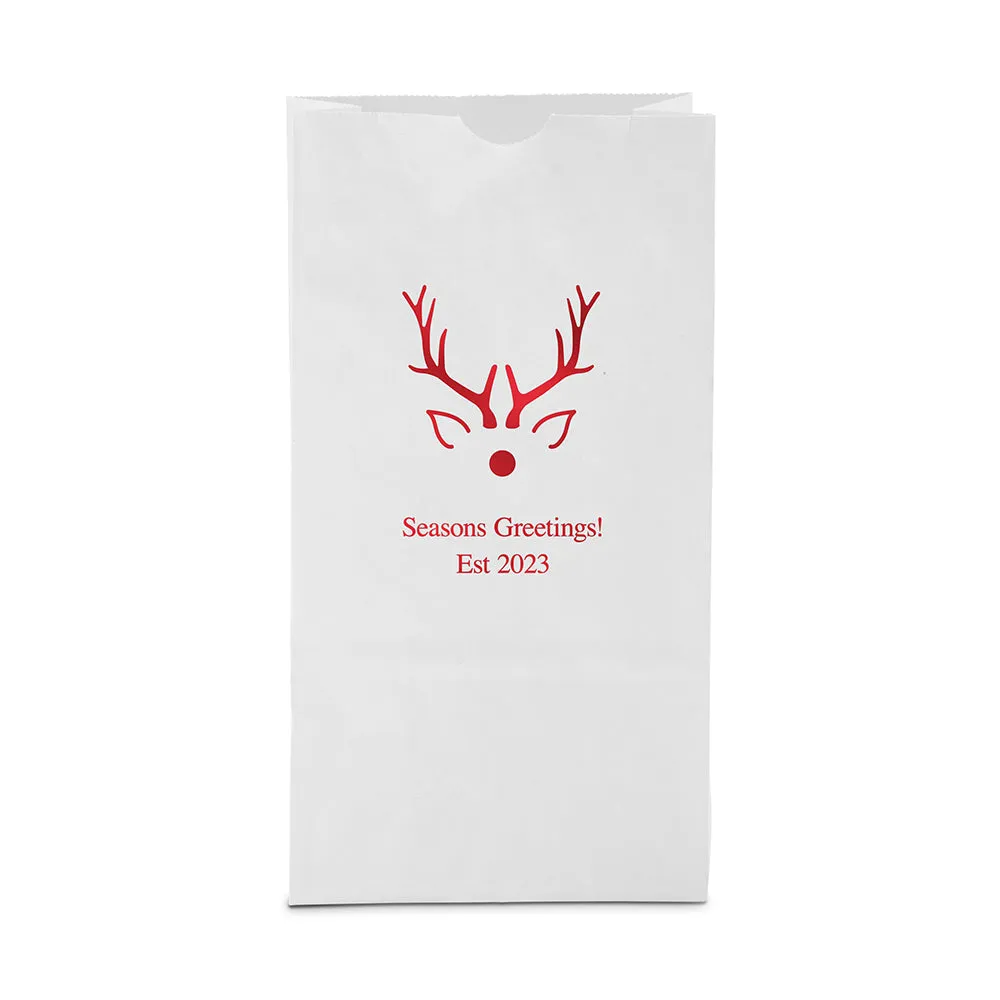 HELLO NEW YEAR BLOCK BOTTOM GUSSET PAPER GOODIE BAGS