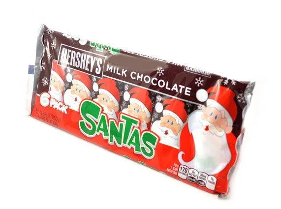 Hershey's Milk Chocolate Santa 6 Pack