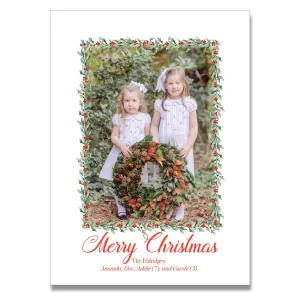 Holly Garland Holiday Card