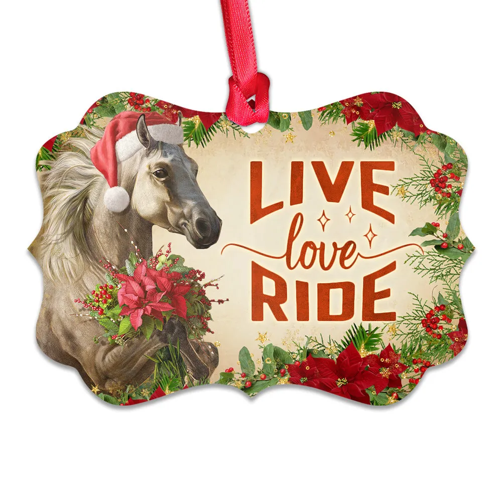 Horse Live Love Ride Ornament - Christmas Ornament - Ciaocustom