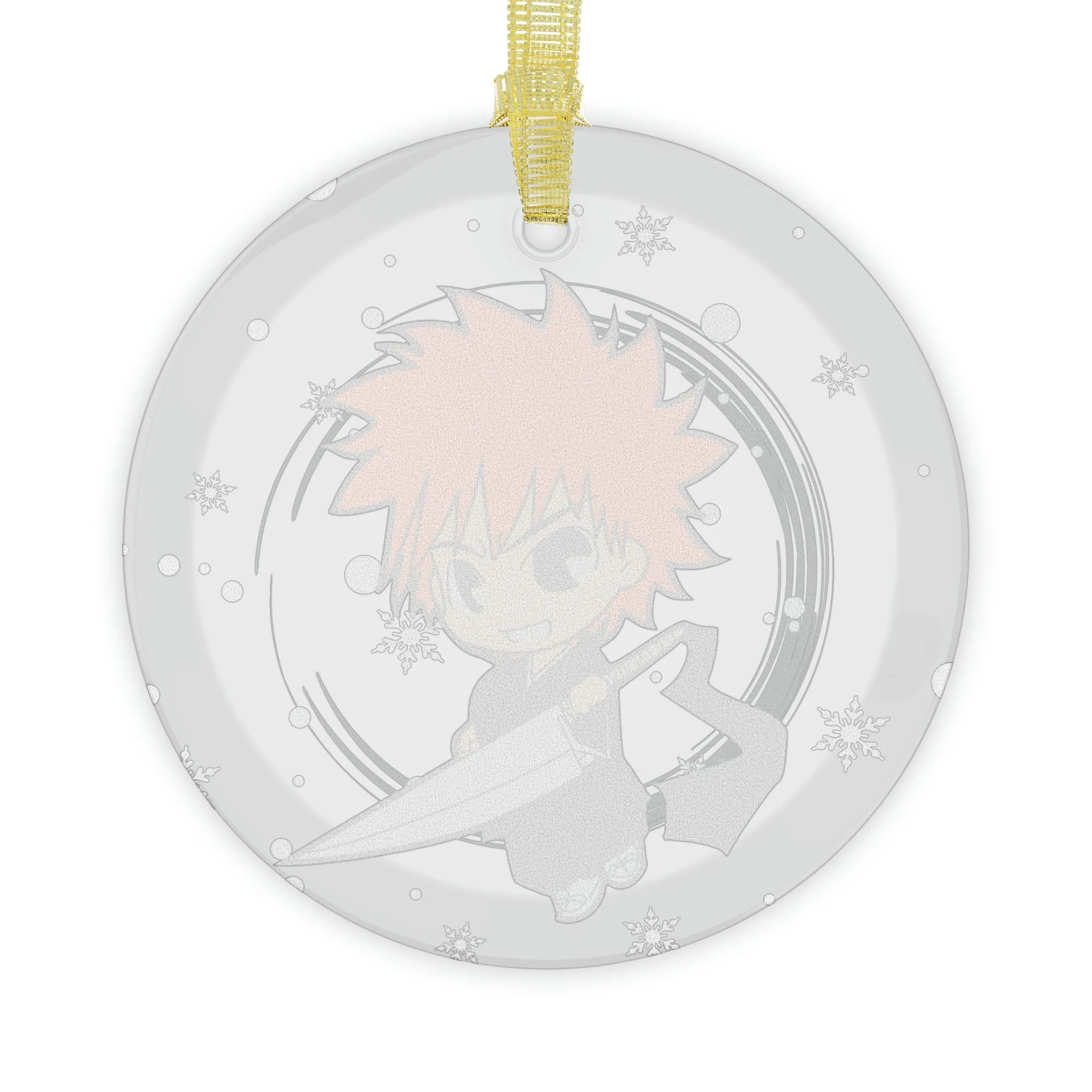 Ichigo Christmas Ornament - Exquisite Glass Decoration with Golden Ribbon