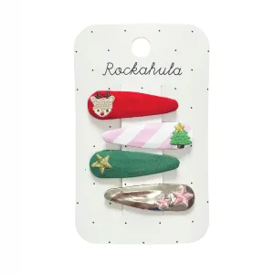 Jolly Christmas Embroidered Clip Set