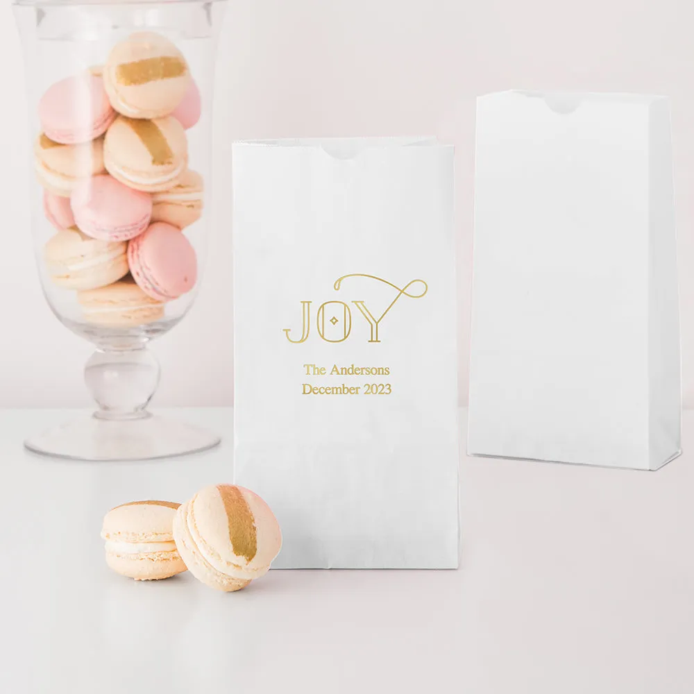 JOY BLOCK BOTTOM GUSSET PAPER GOODIE BAGS