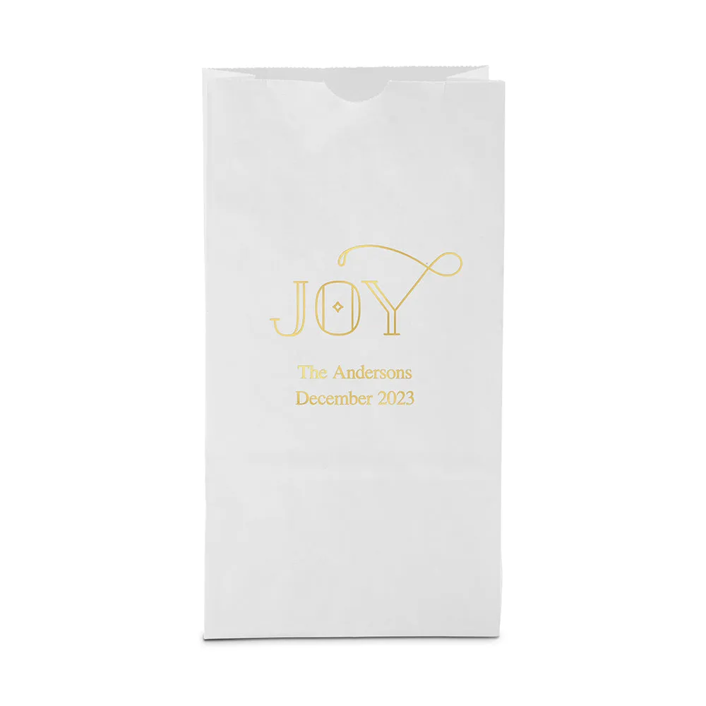 JOY BLOCK BOTTOM GUSSET PAPER GOODIE BAGS