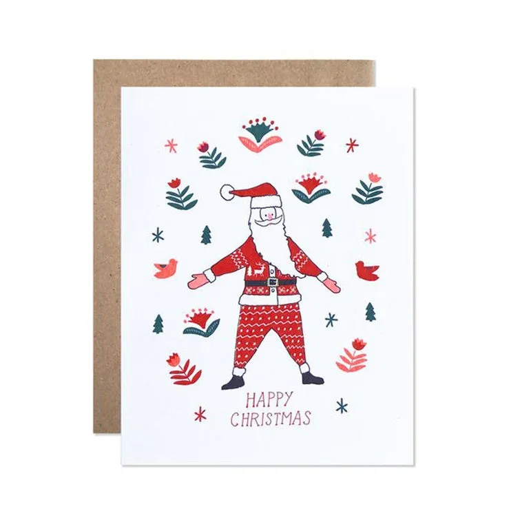 Joyful Santa Holiday Card