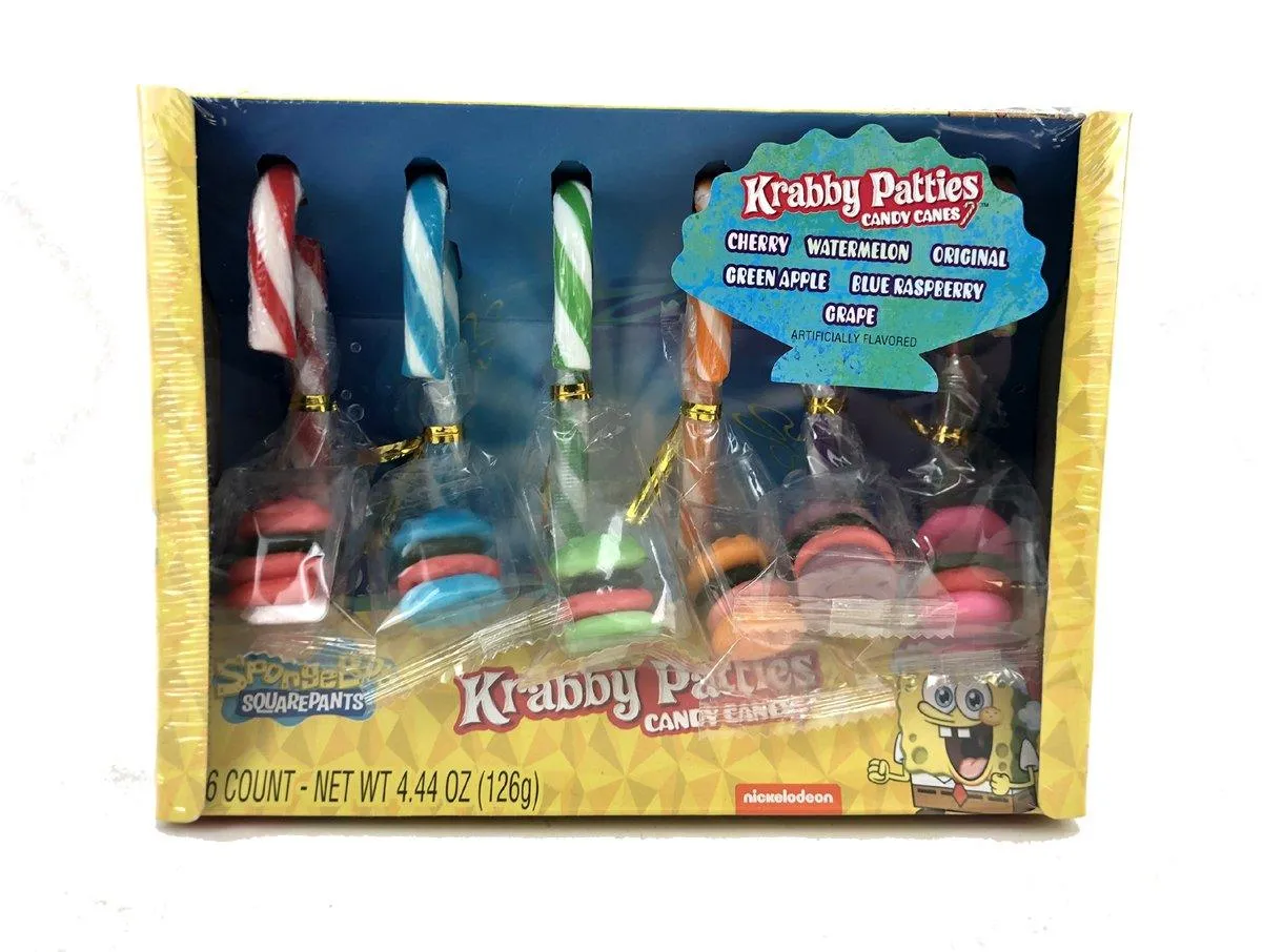 Krabby Patties Candy Canes