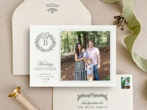 Laurel Wreath - Letterpress Holiday Cards