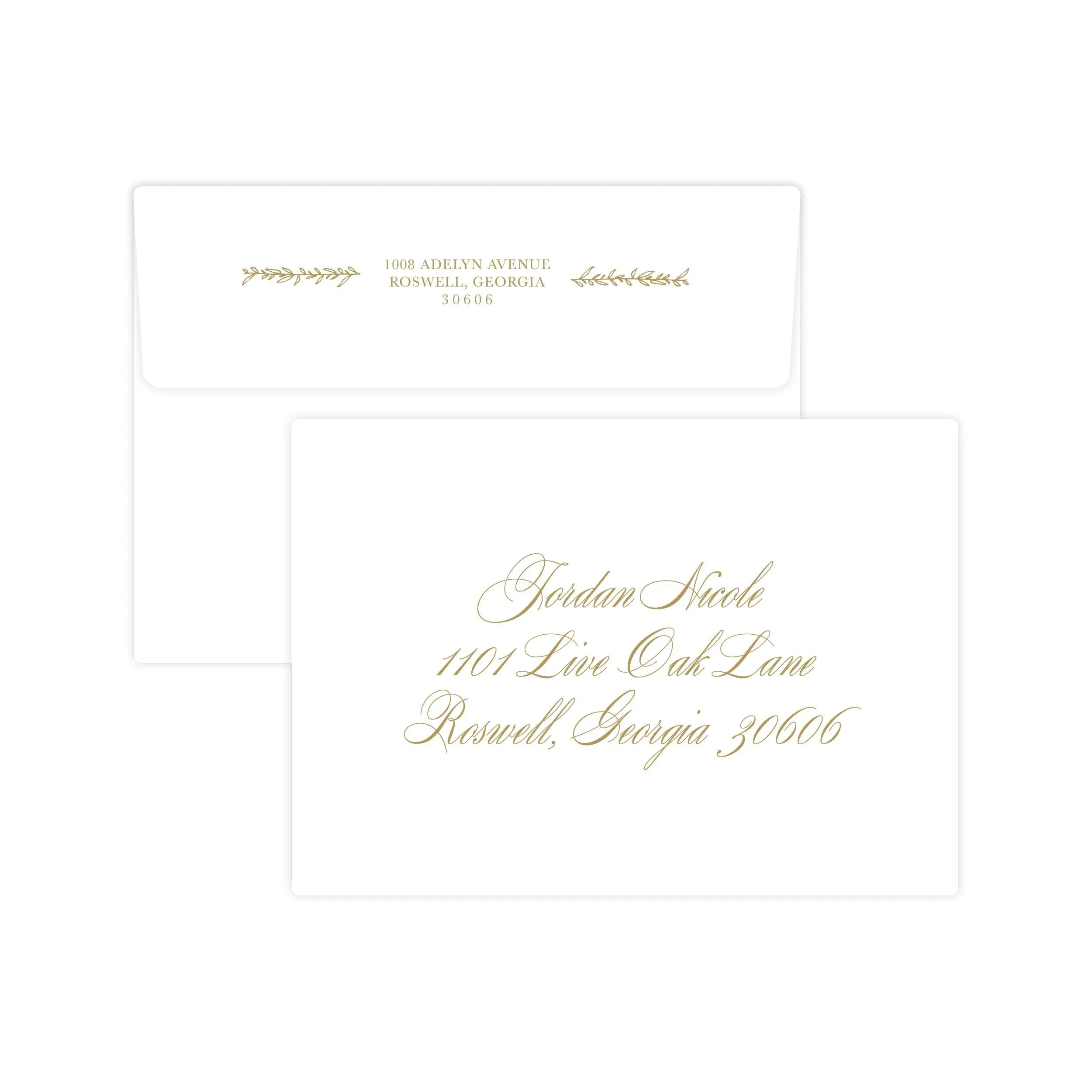 Leaves of Gold Holiday Card