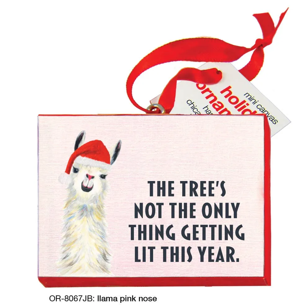 Llama Pink Nose, Ornament (OR-8067JB)