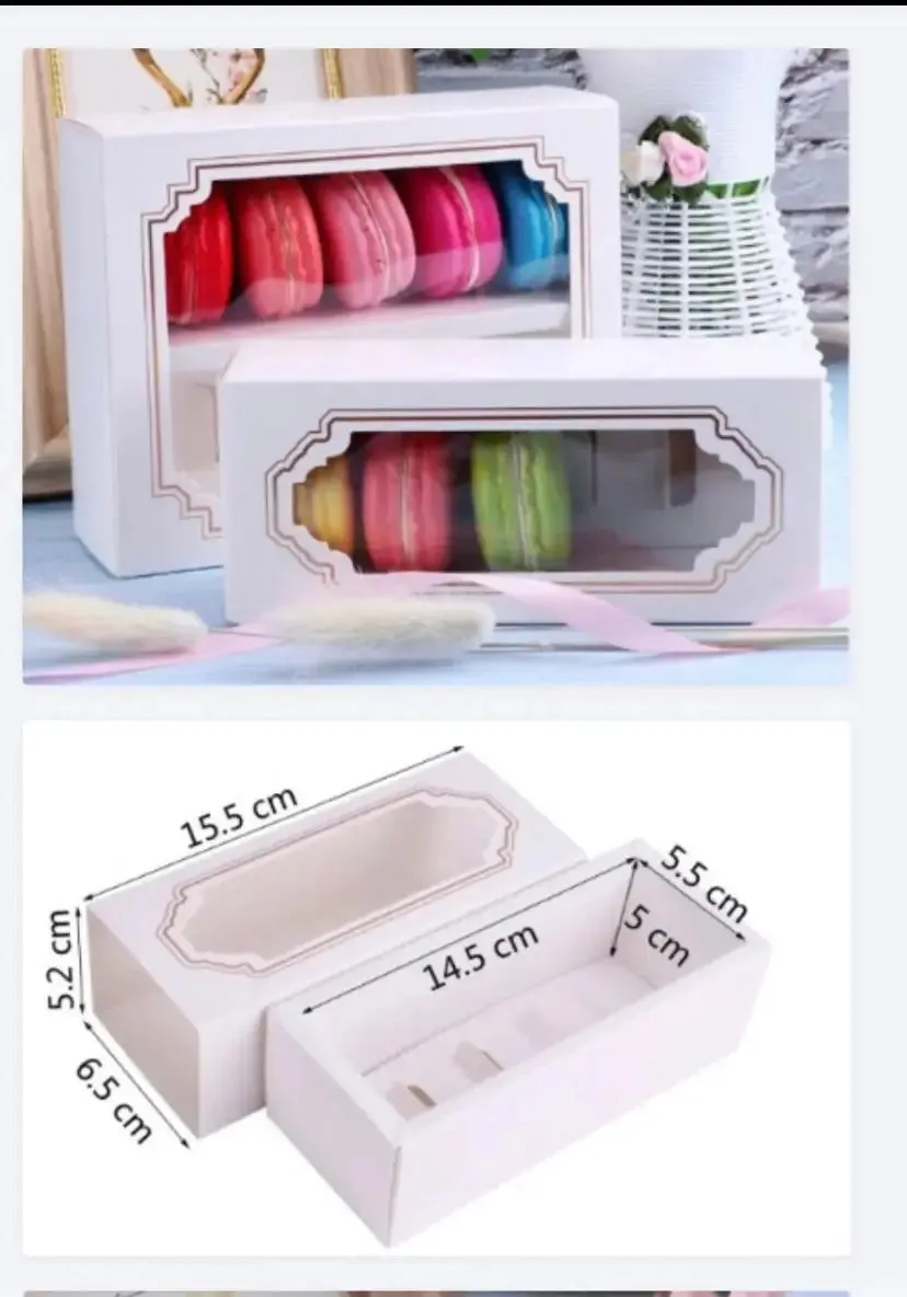 Macaroons cookie boxes 24 pcs