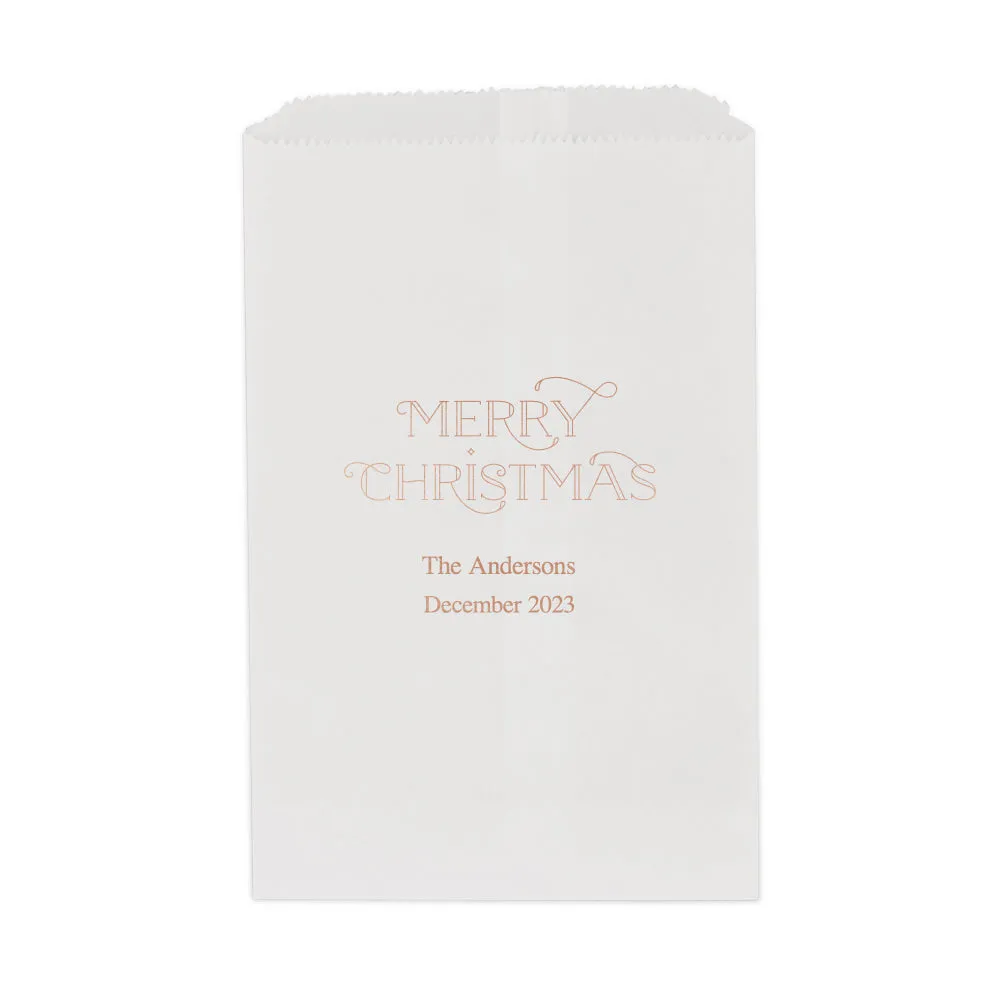 MERRY MIDNIGHT MERRY CHRISTMAS FLAT POCKET STYLE GOODIE BAG