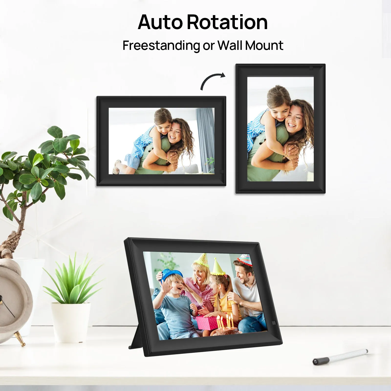 Motion Sensor Digital Photo Frame - 10.1 Inch Display