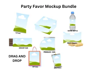 Party Favor Blank Mockup Templates