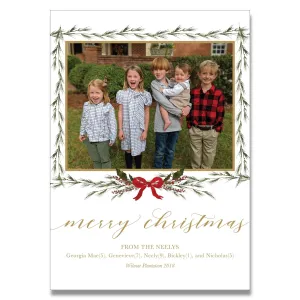 Pine and Berry Holiday Card