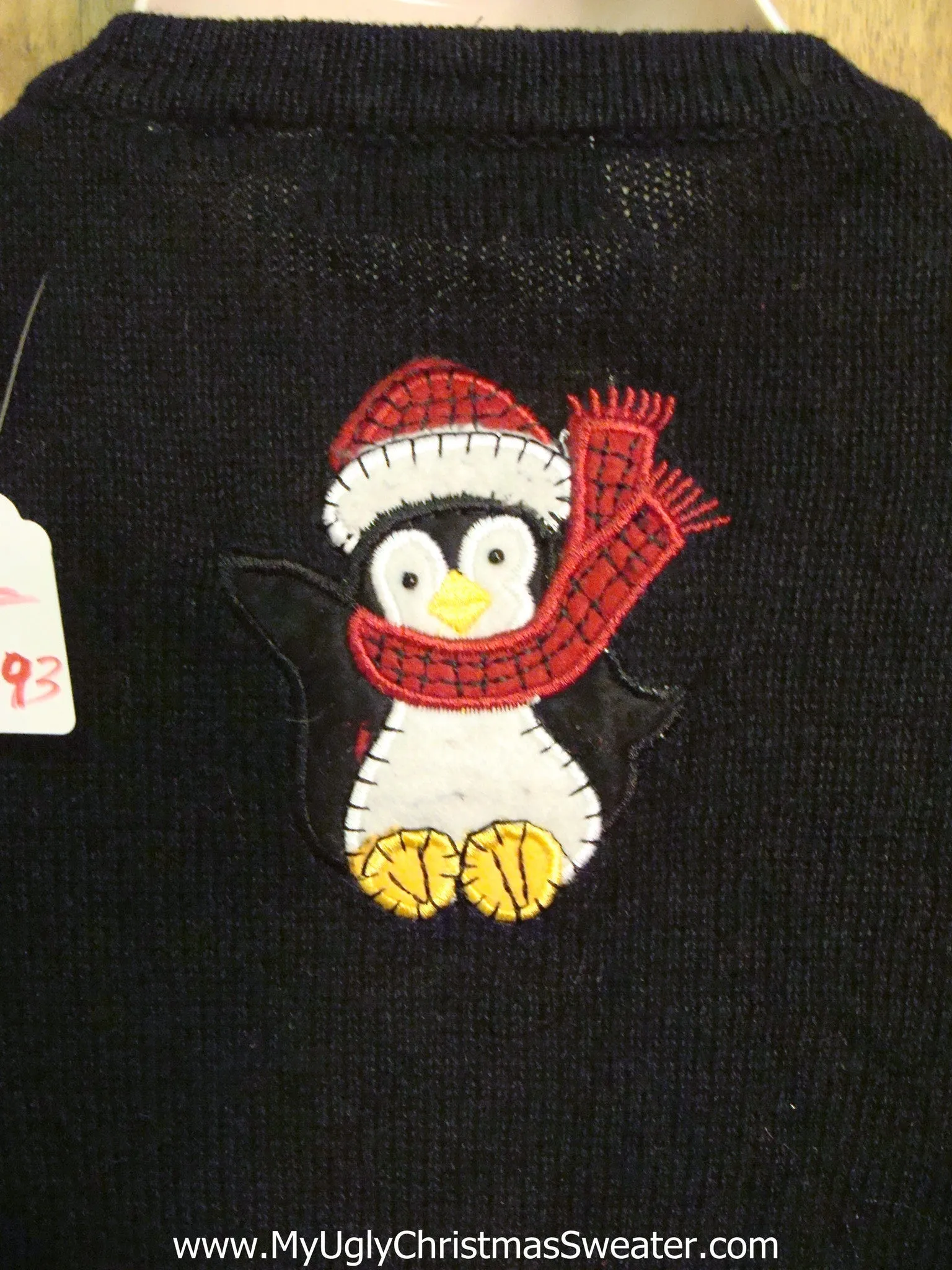 Playing Penguins Two Sided Ugly Christmas Sweater Cardigan