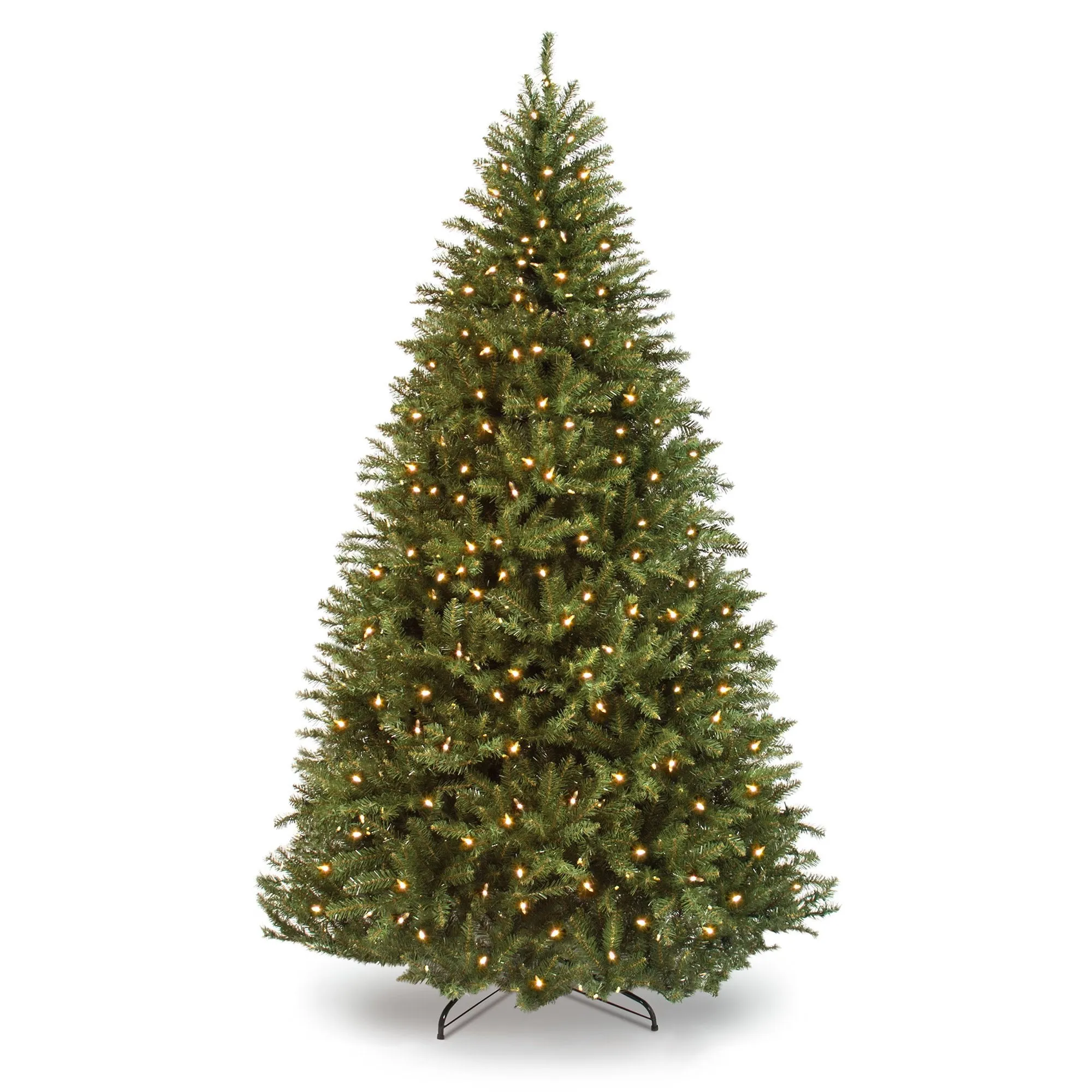 Pre-Lit Hinged Douglas Artificial Christmas Tree w/ Stand