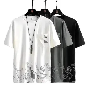 Printed Short Sleeve T-shirt W/ Pocket