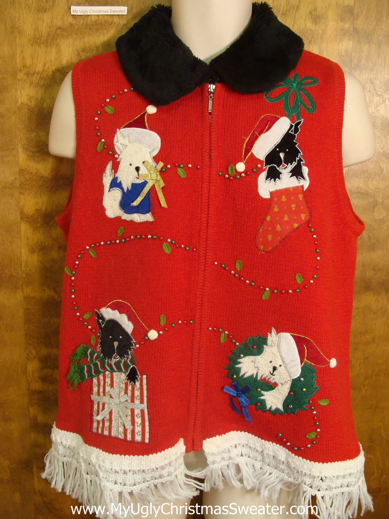 Puppies and Kittens Cute Christmas Sweater Vest