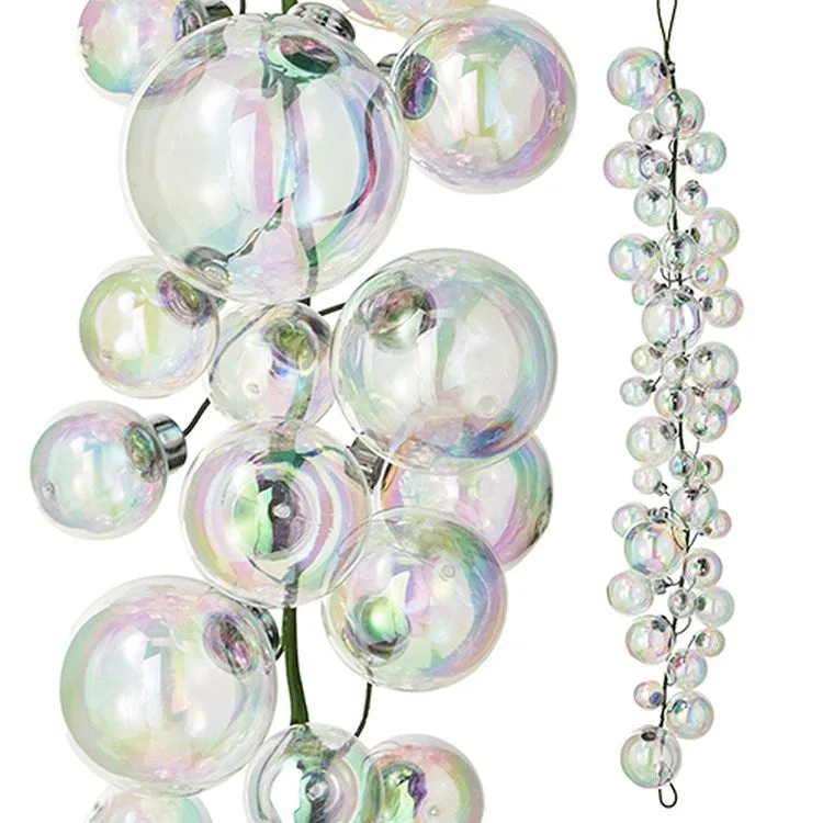 Raz Imports 2022 Ball Garlands 4' Iridescent Ball Garland